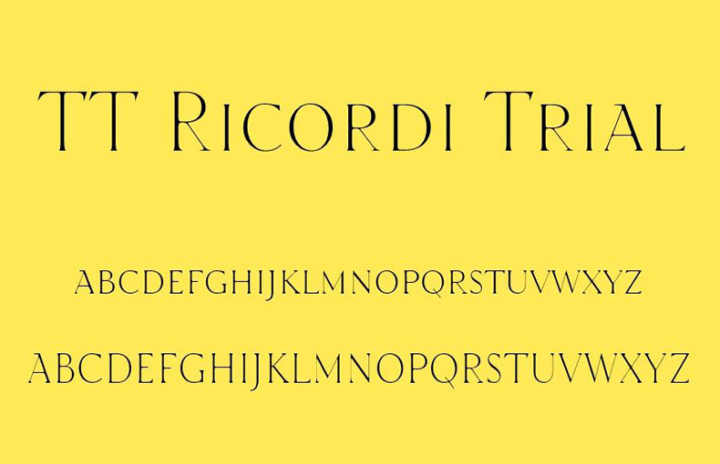 TT Ricordi Nobili Font Free Download