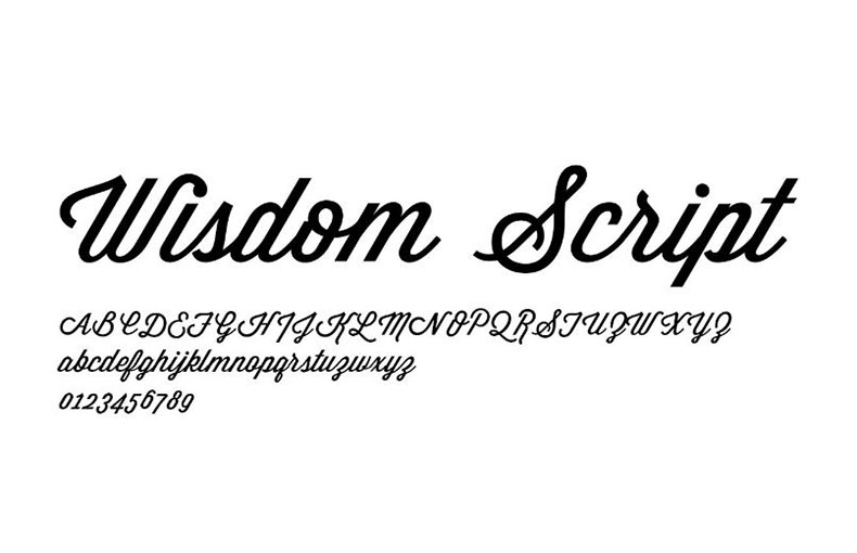 wisdom script font free download