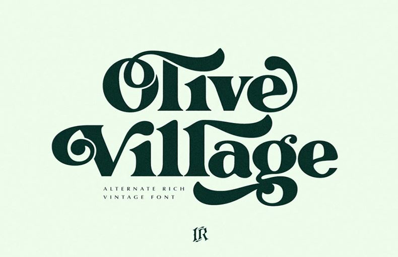 Olive Village Font Family Free Download