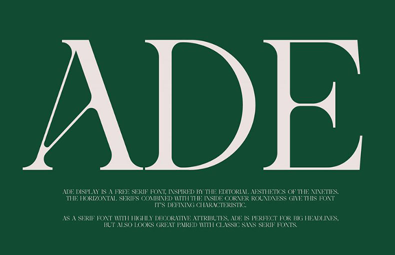 Ade Display Font Family Free Download