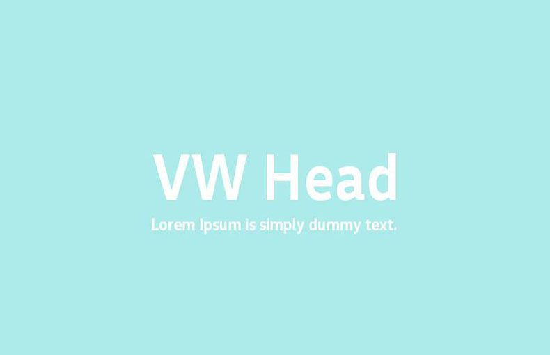 VW Head Office Font Free Download