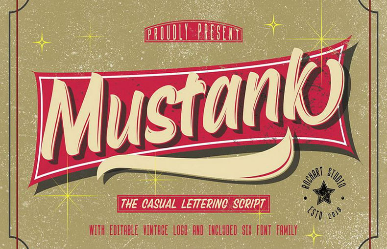 Mustank Script Font Family Free Download