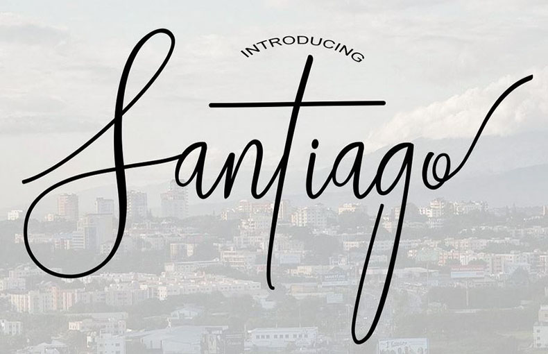 Santiago Script Font Free Download
