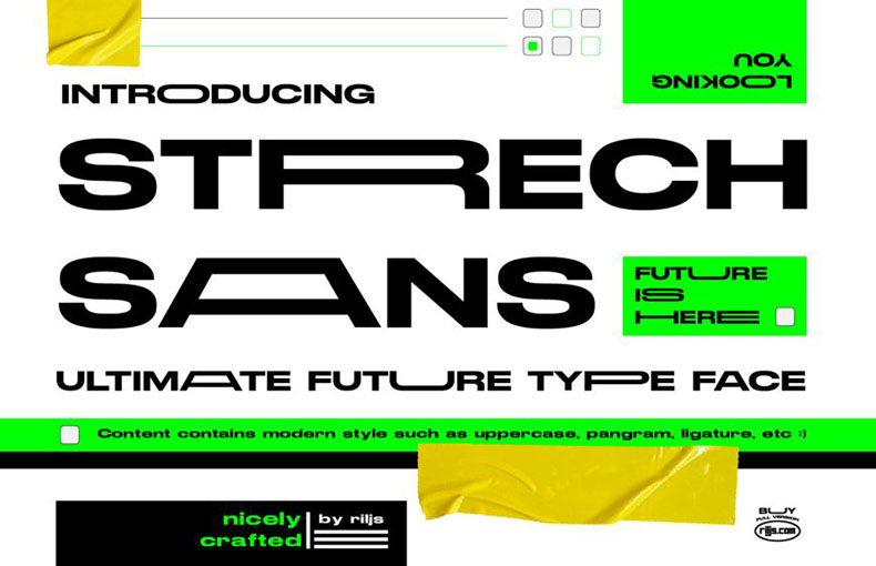 Stretch Sans Font Family Free Download