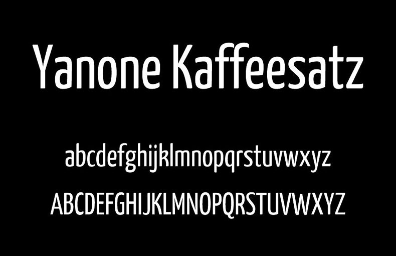 Yanone Kaffeesatz Font Free Download