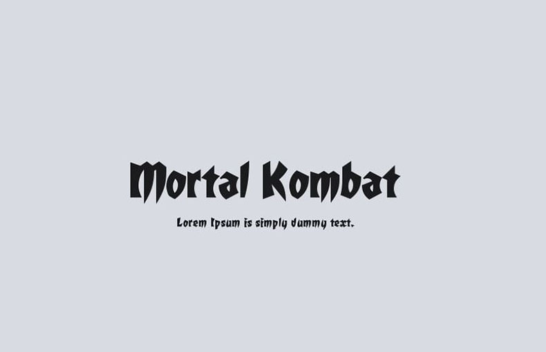 Mortal Kombat Font Family Free Download
