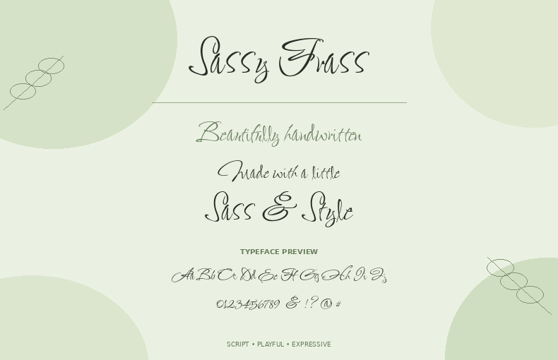 Sassy Frass Font Style